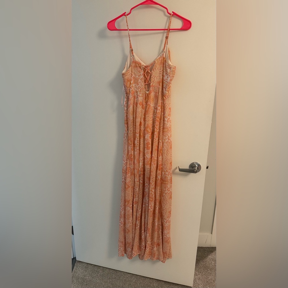 Forever 21 Peach Floral Maxi Dress